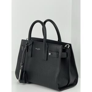 Saint Laurent Black Leather Sac De Jour Mini